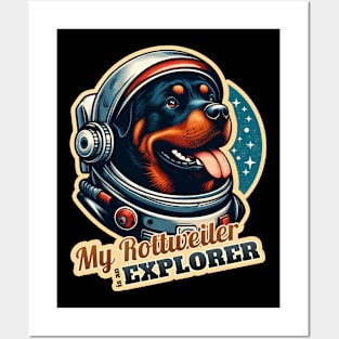 Astronaut Rottweiler Posters and Art